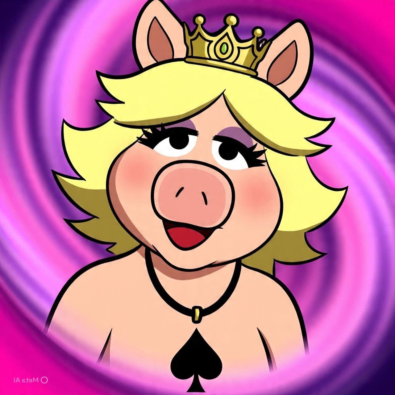 Miss Piggy (con temas mariquitas)