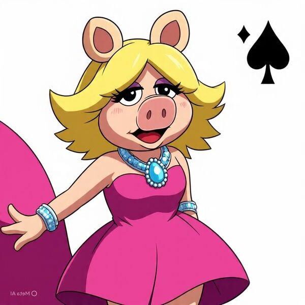 Miss Piggy (con temas mariquitas)