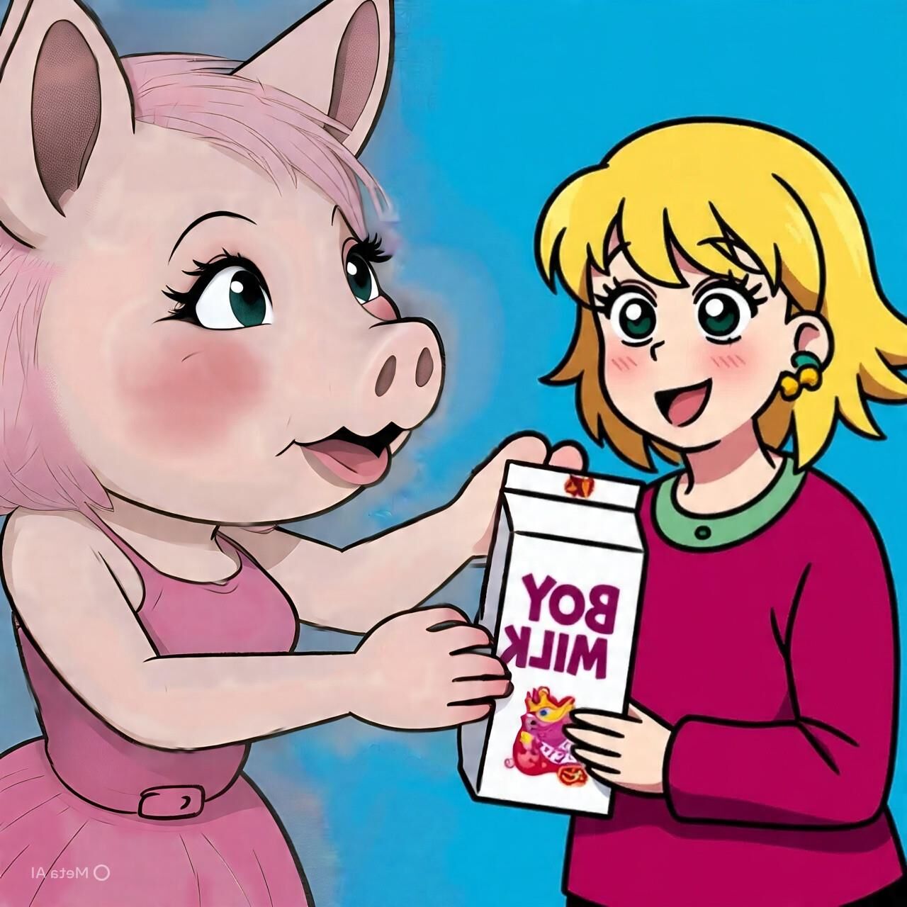 Miss Piggy (con temas mariquitas)