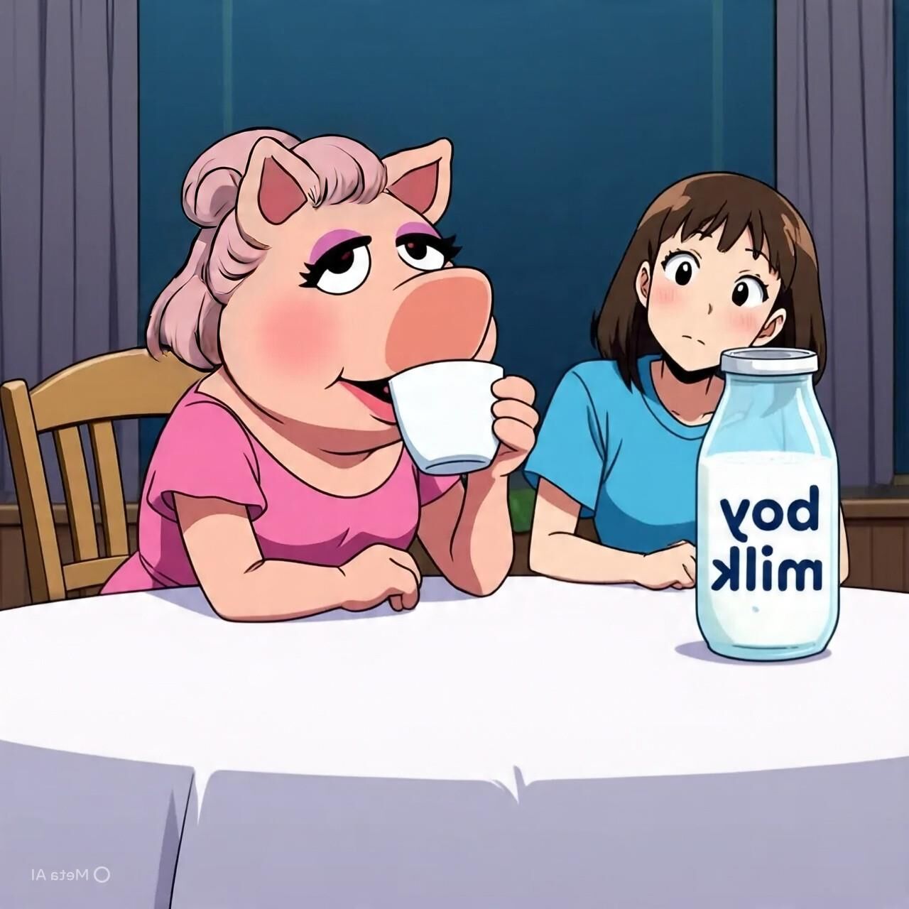 Miss Piggy (con temas mariquitas)
