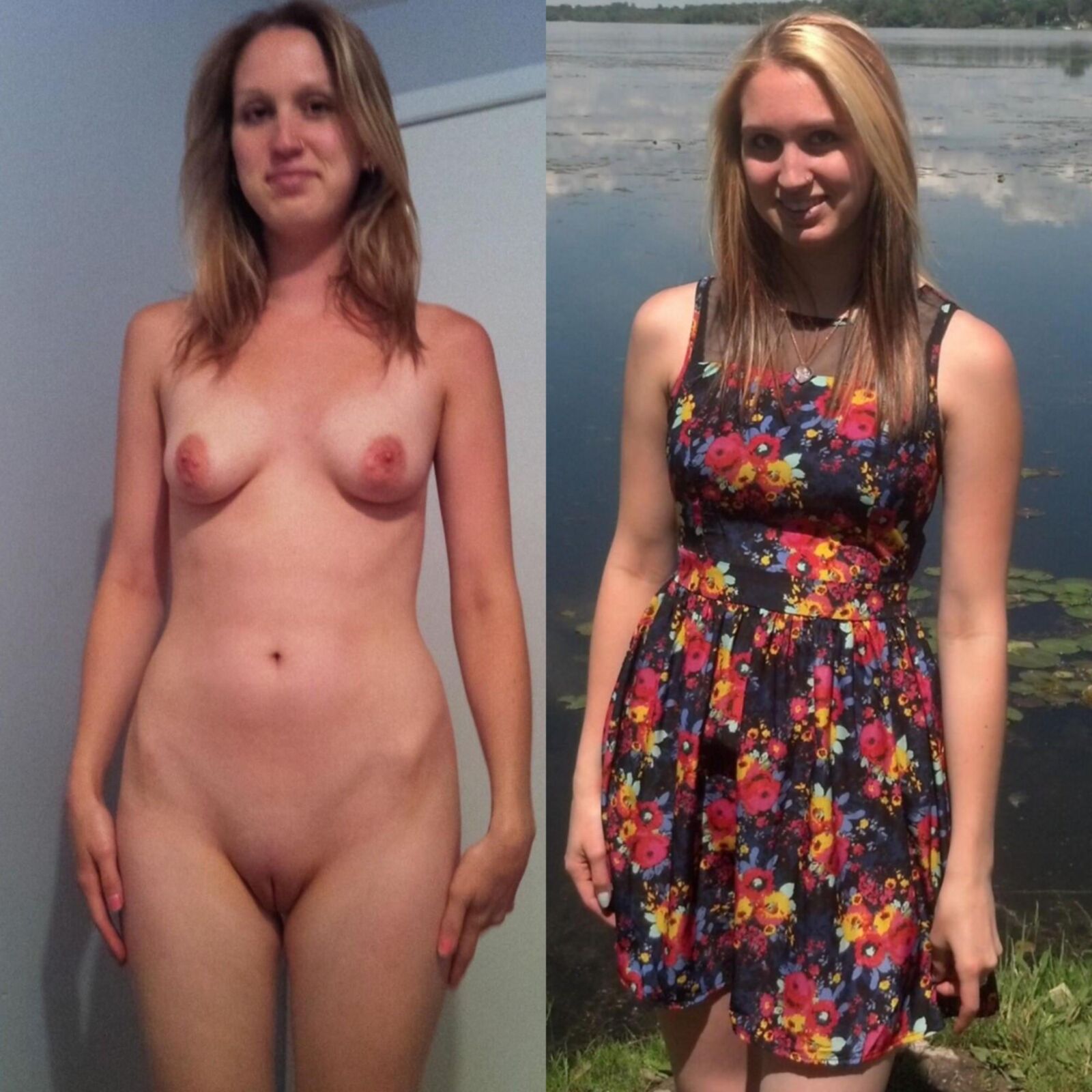 Ehefrauen und Freundinnen gekleidet entkleideten