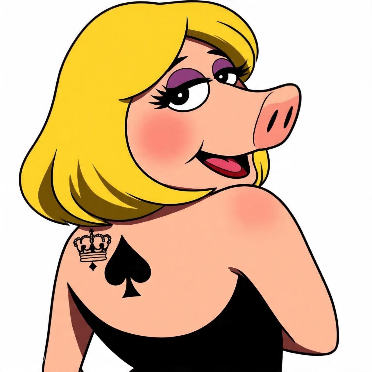 Miss Piggy (con temas mariquitas)