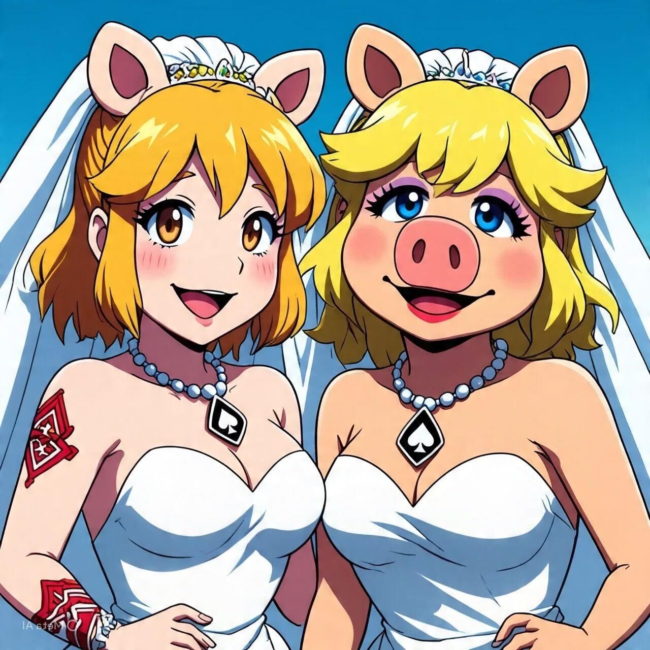 Miss Piggy (con temas mariquitas)