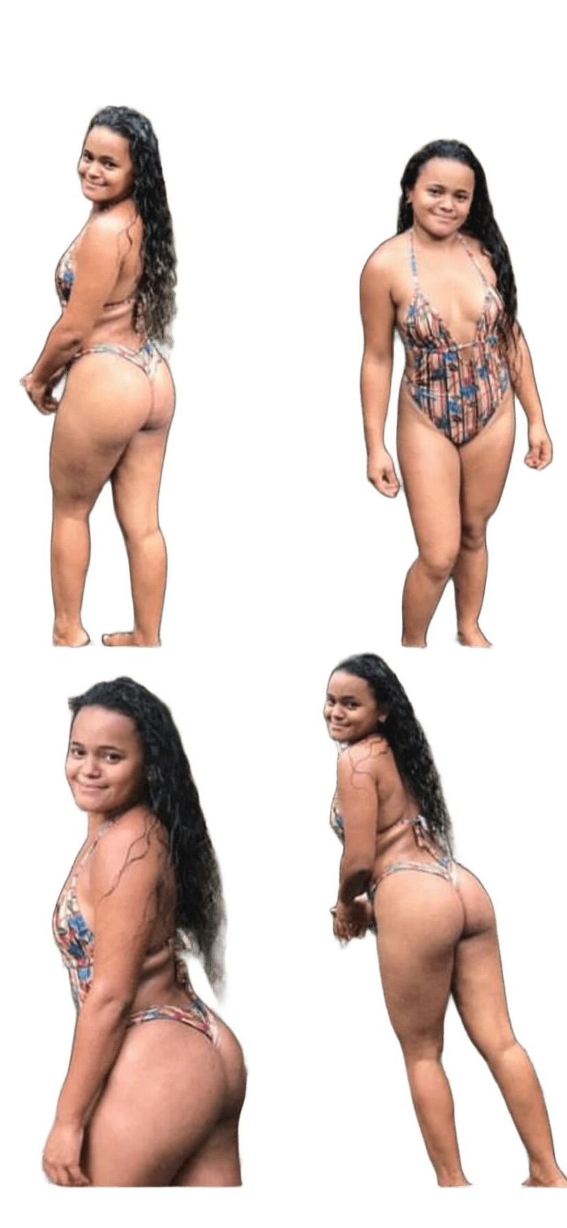 Latina süße große Butt -Aufkleber