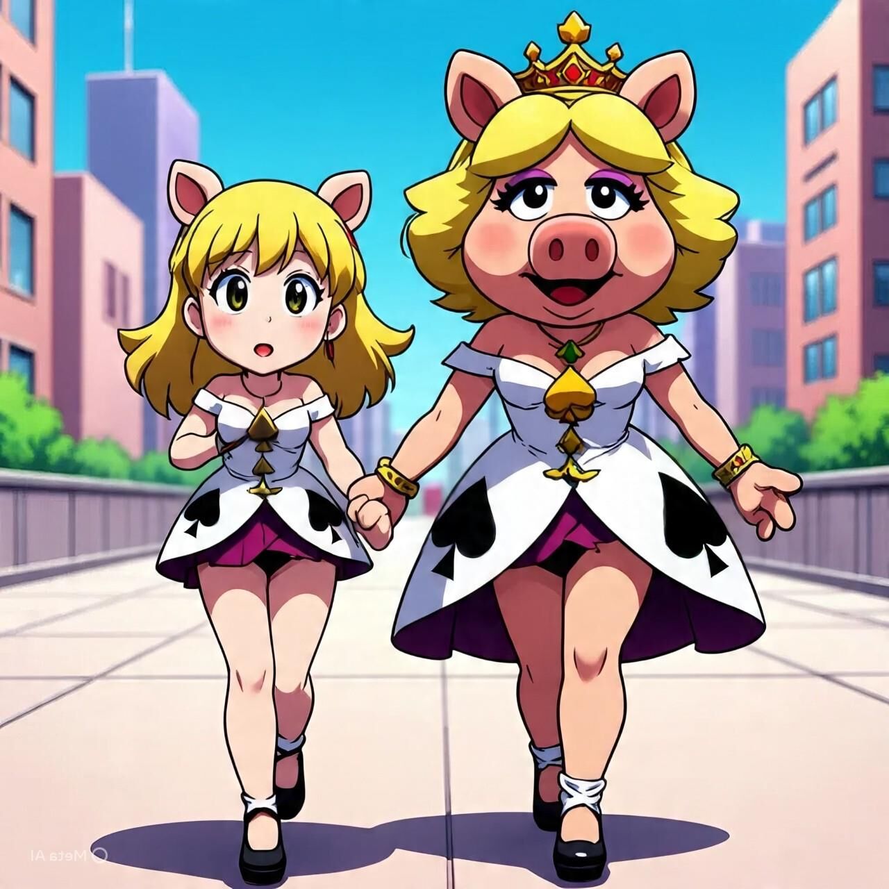 Miss Piggy (con temas mariquitas)