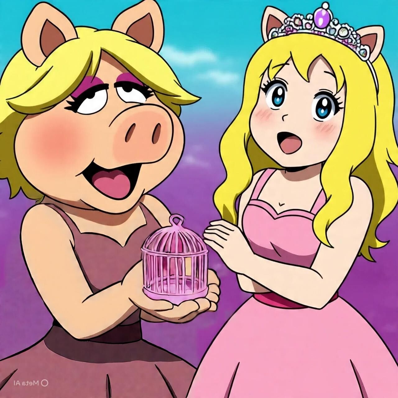 Miss Piggy (con temas mariquitas)