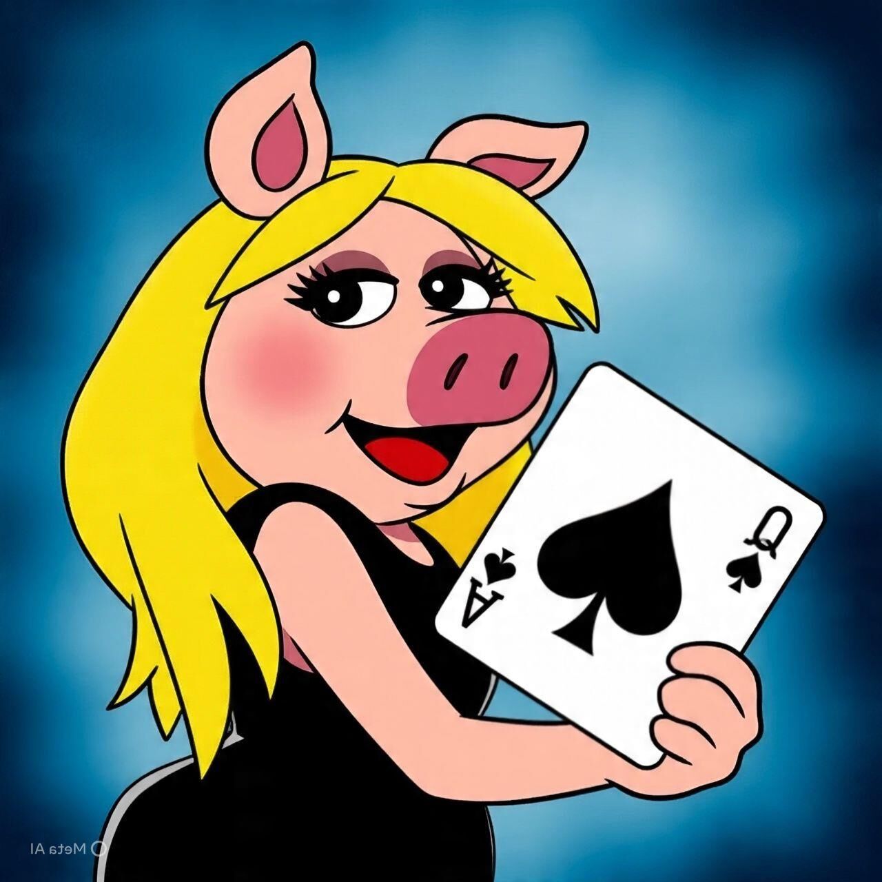 Miss Piggy (con temas mariquitas)