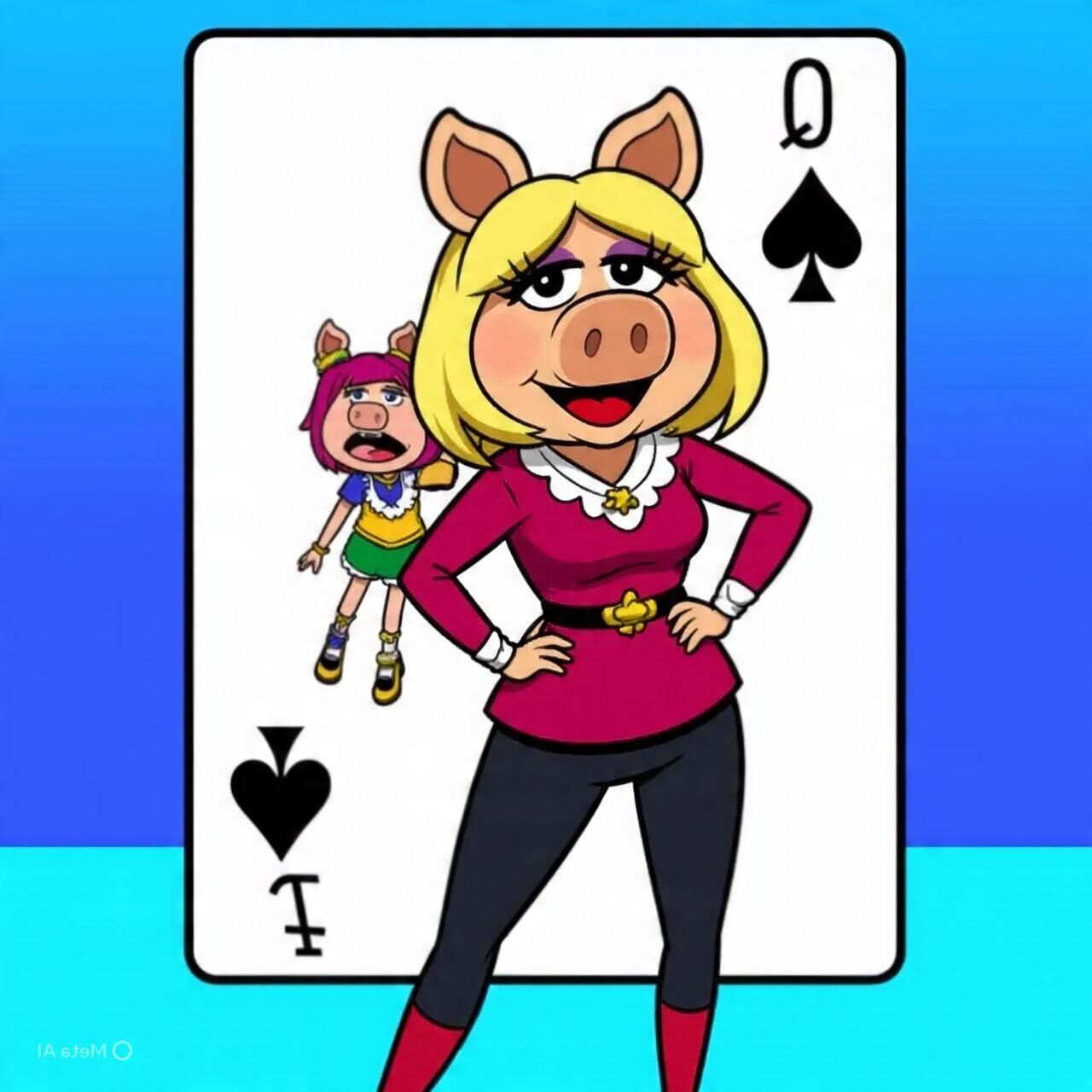 Miss Piggy (con temas mariquitas)