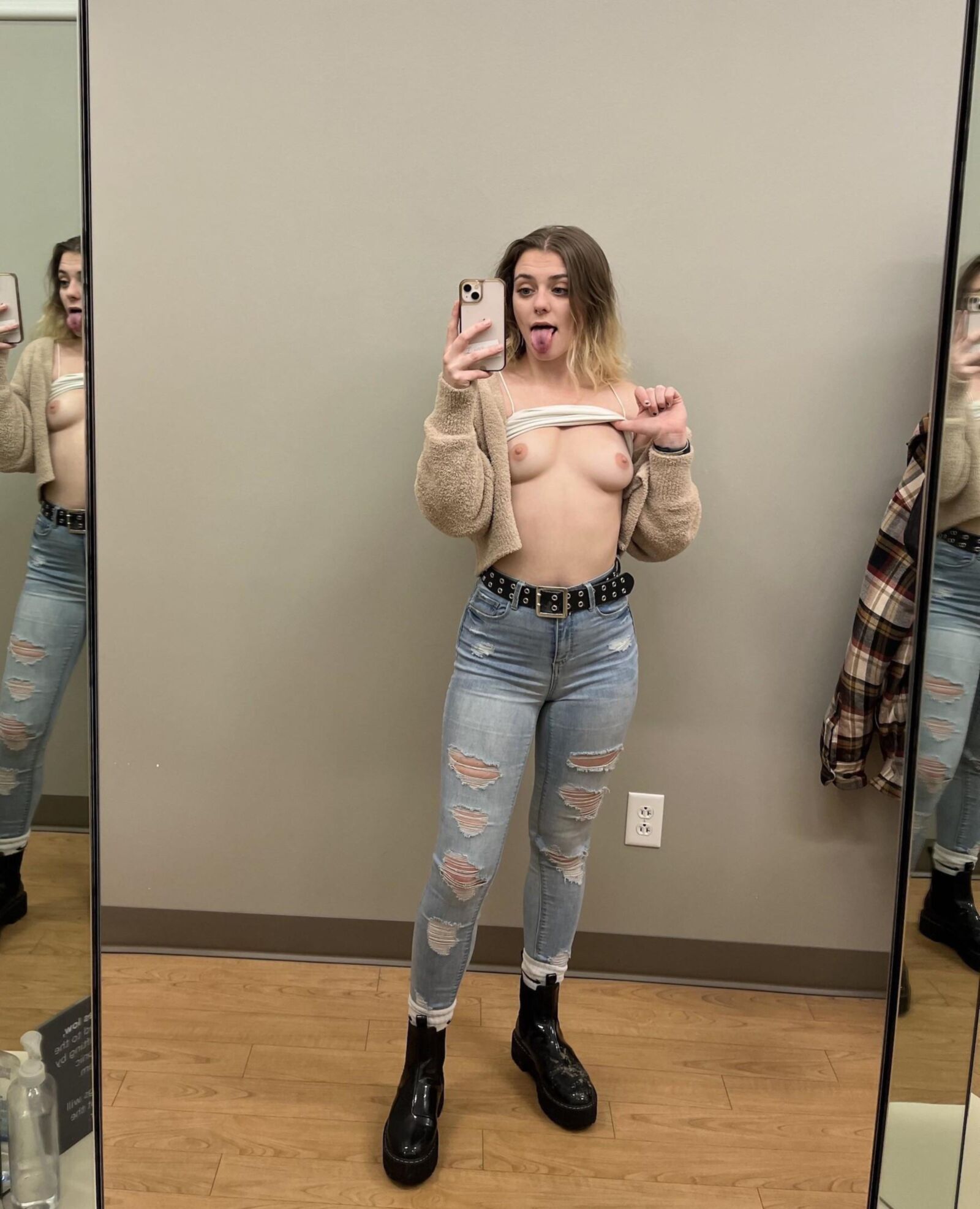 Topless in Denim