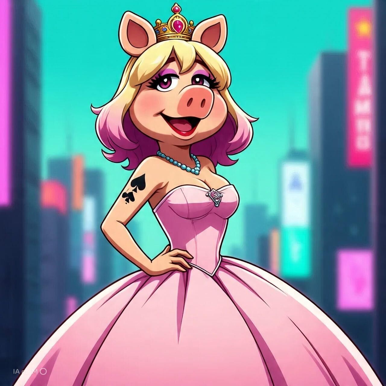 Miss Piggy (con temas mariquitas)