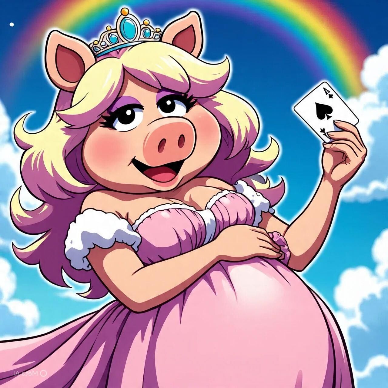 Miss Piggy (con temas mariquitas)