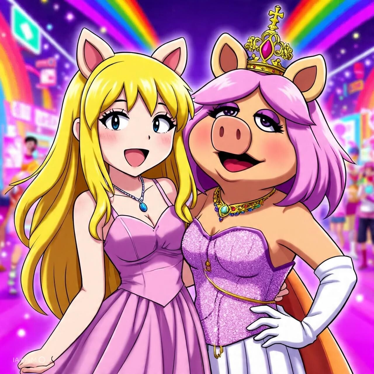 Miss Piggy (con temas mariquitas)