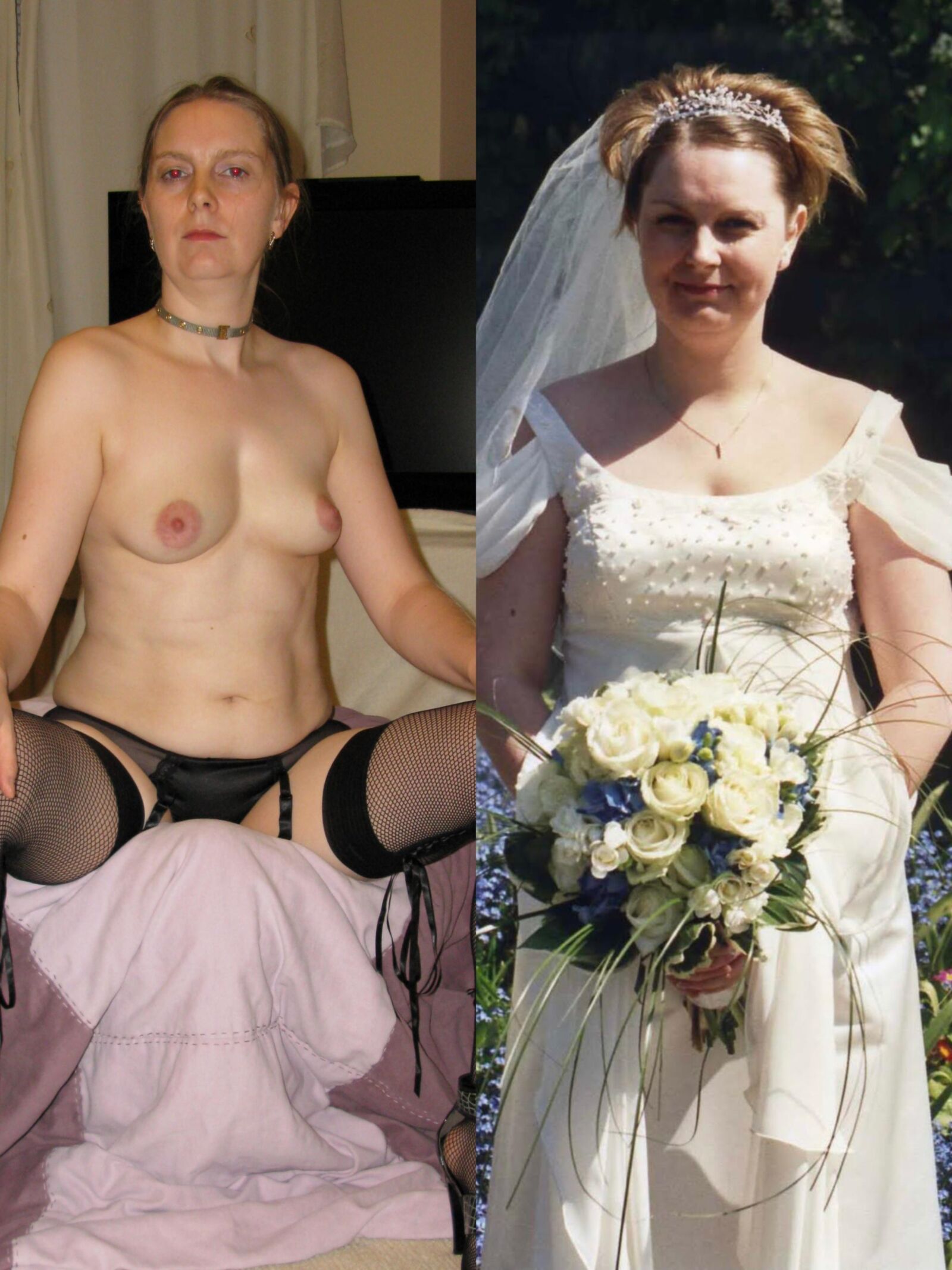 Modelo ganador de Fran Bronze con una puta de escoria casada expuesta.