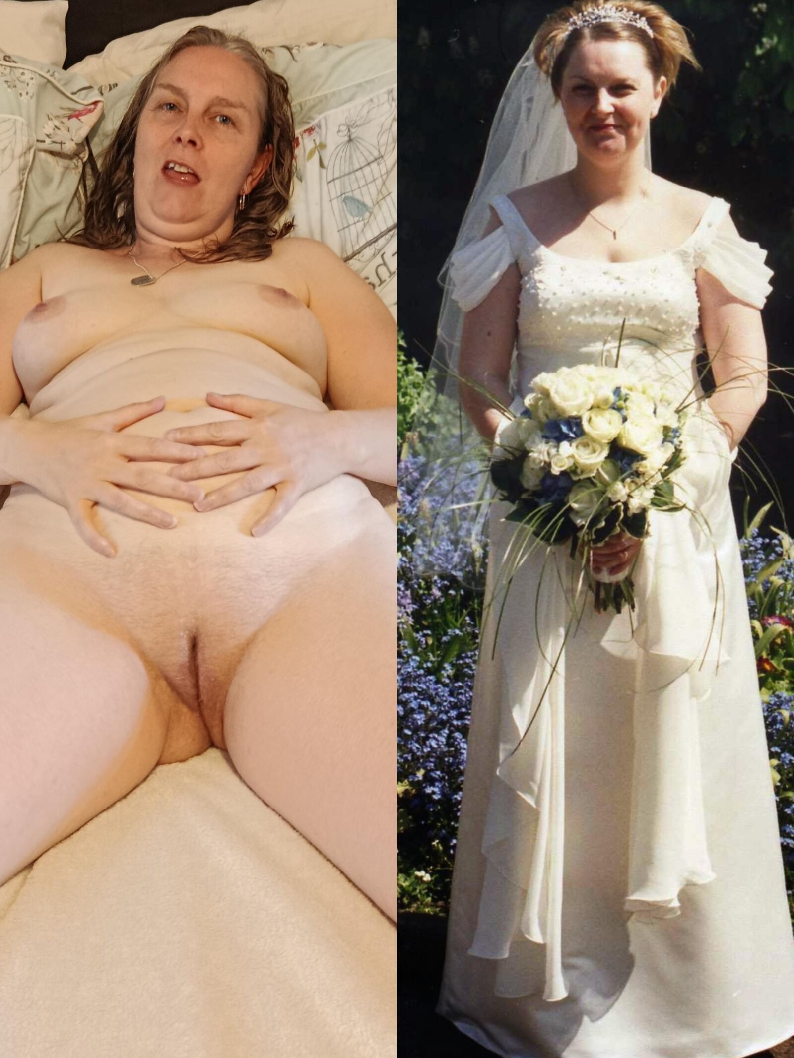 Modelo ganador de Fran Bronze con una puta de escoria casada expuesta.