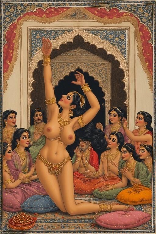 Миниатюрная живопись Quanzar Nautch Dancers