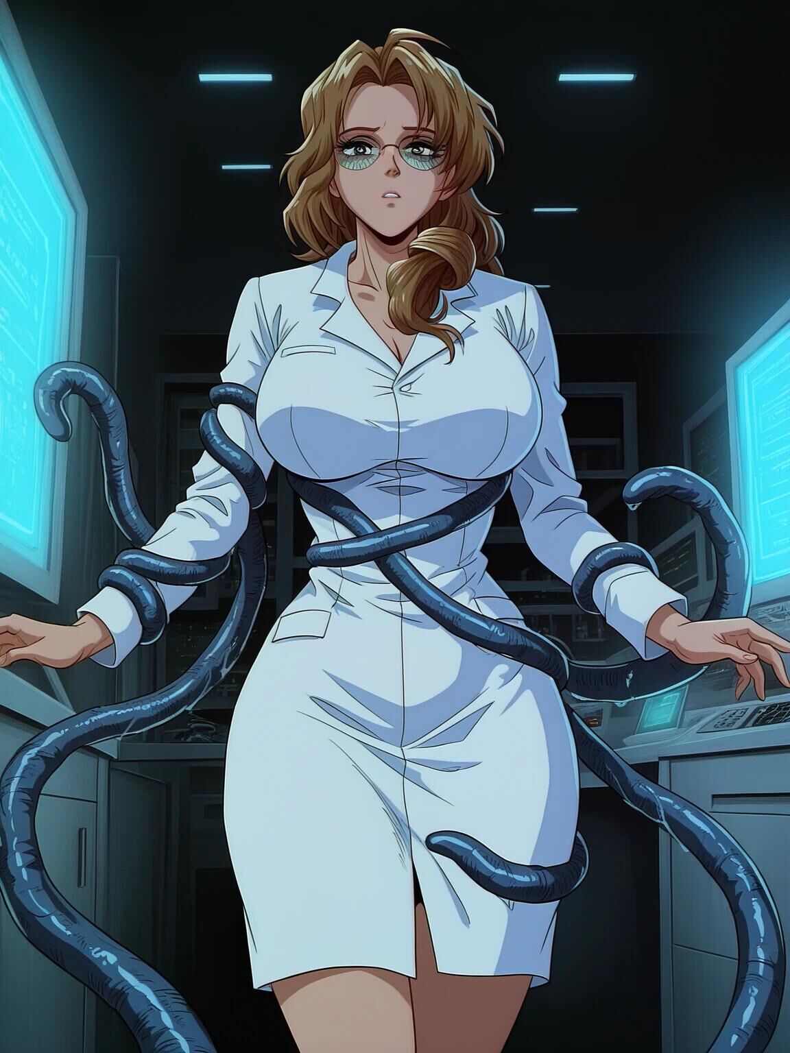 Miss Tsukubaa Scientist Mob aus Mission der Dunkelheit Hentai