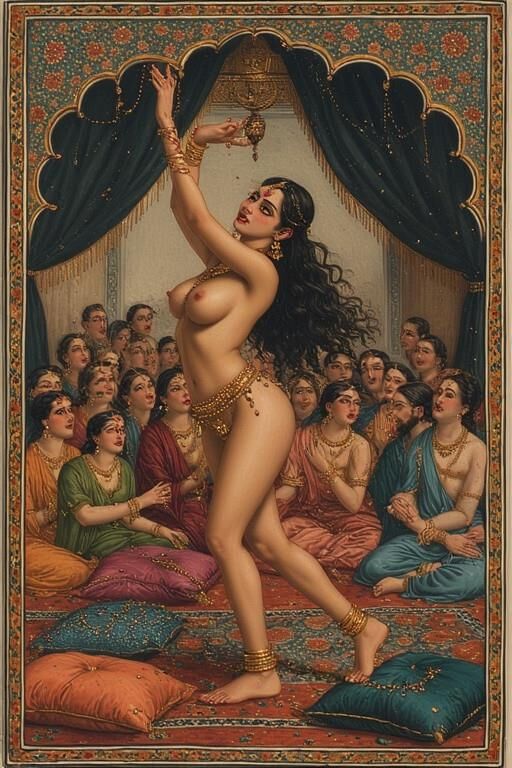 Миниатюрная живопись Quanzar Nautch Dancers