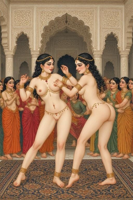 Миниатюрная живопись Quanzar Nautch Dancers