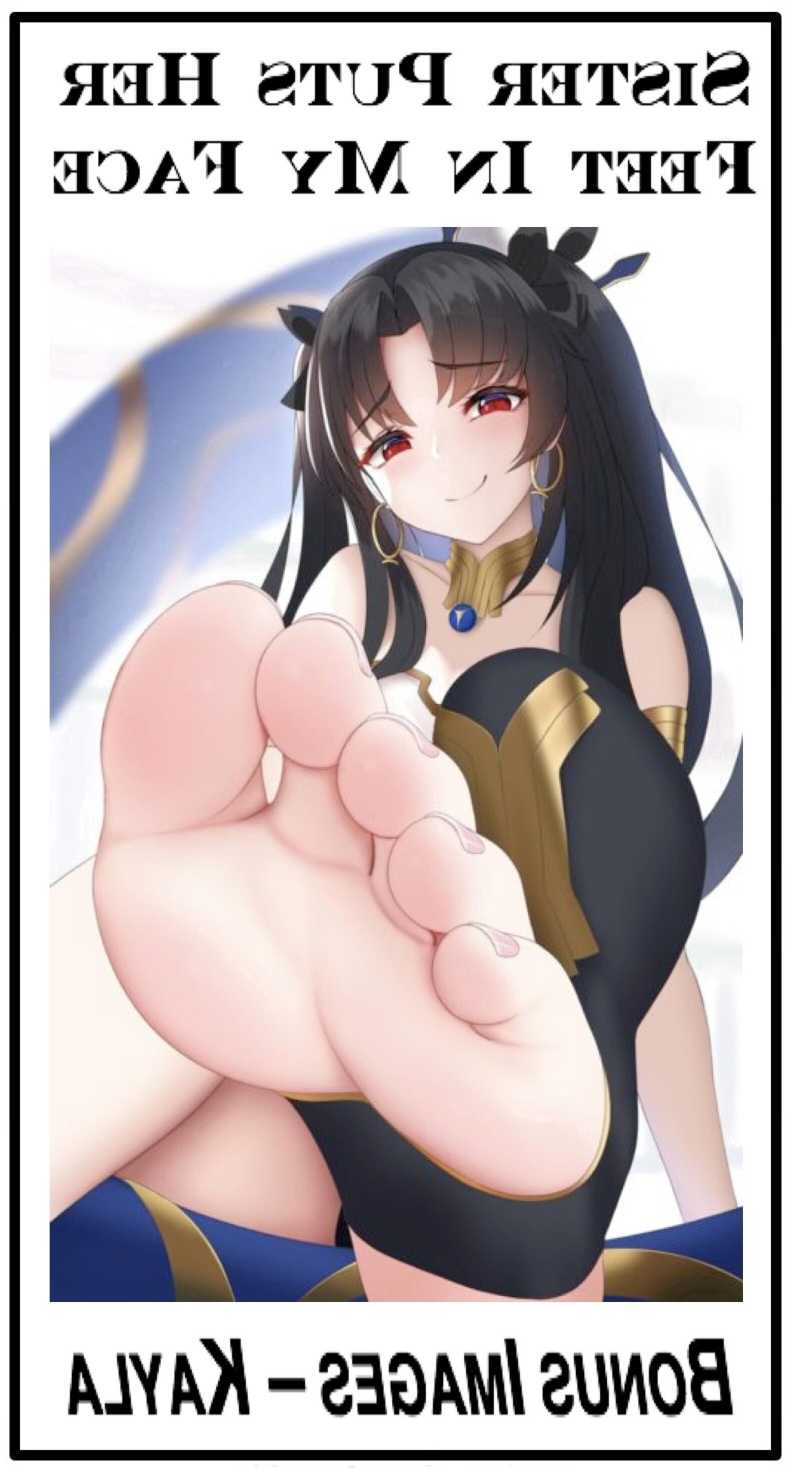 BONUS IMAGES KAYLA: "Sœur met ses pieds dans mon visage"