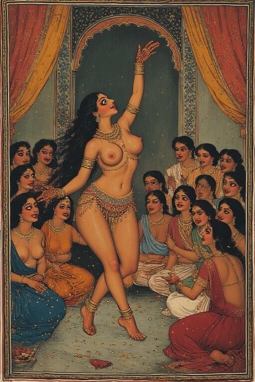 Миниатюрная живопись Quanzar Nautch Dancers