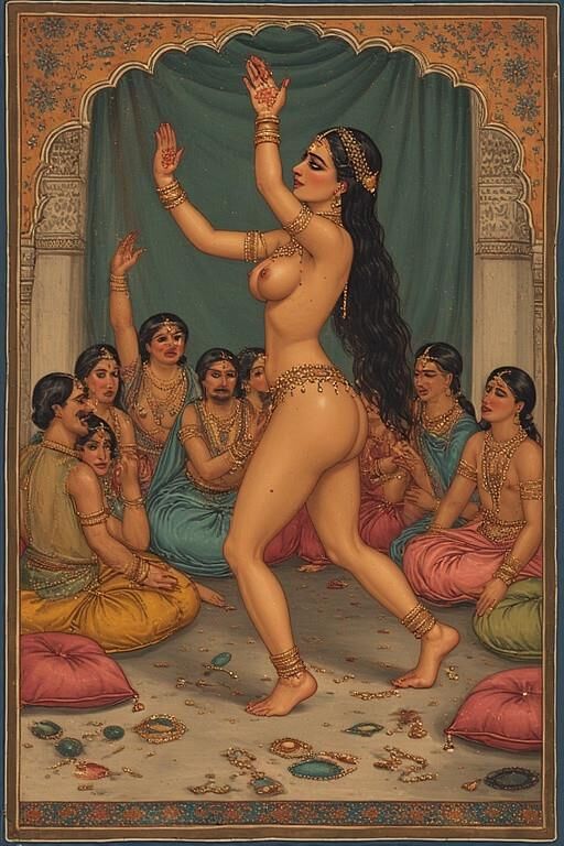 Миниатюрная живопись Quanzar Nautch Dancers