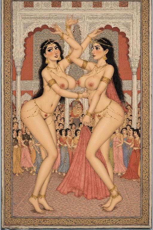 Миниатюрная живопись Quanzar Nautch Dancers