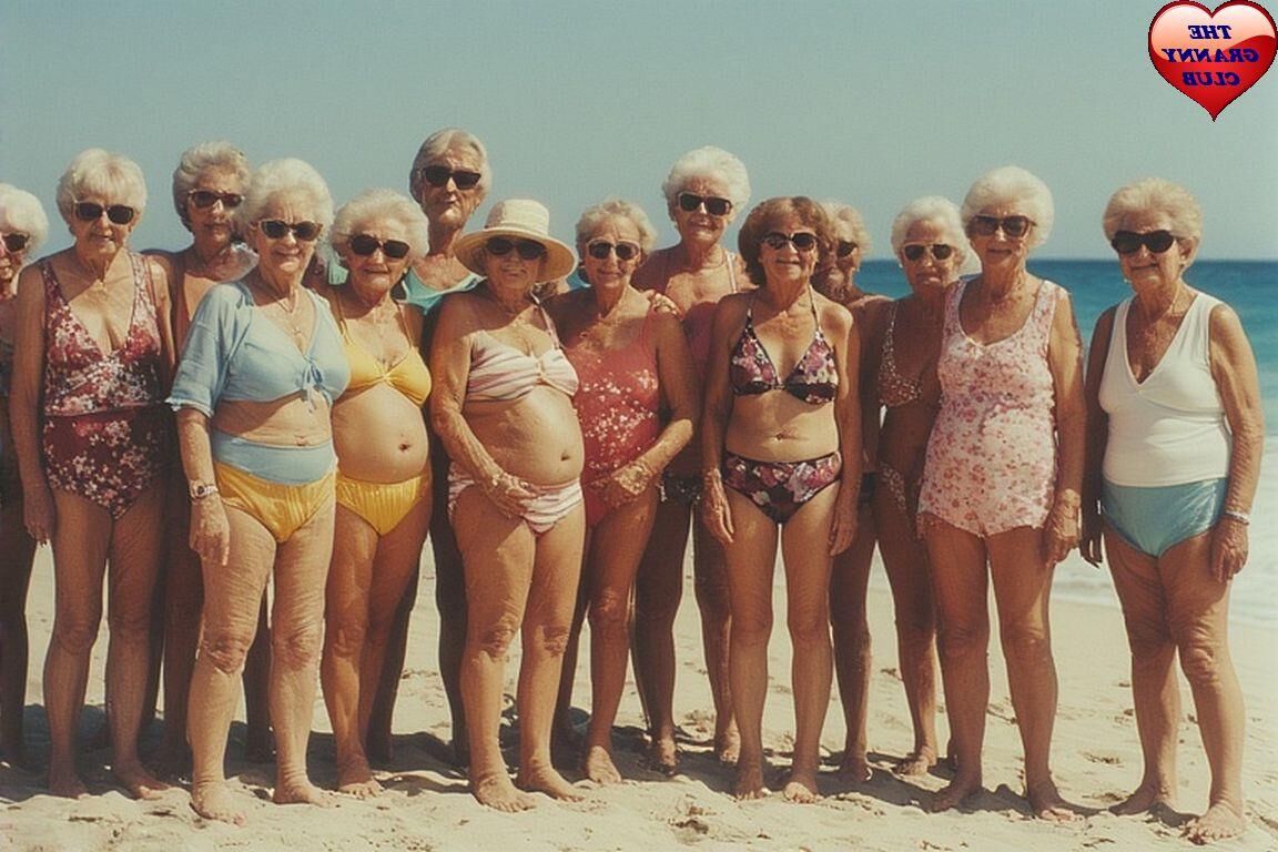 GRANNIES DAY OUT ON THE BEACH
