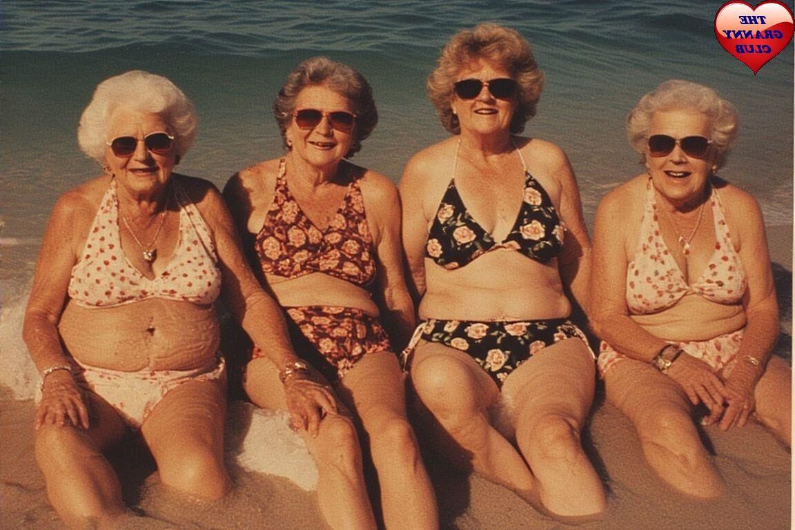 GRANNIES DAY OUT ON THE BEACH