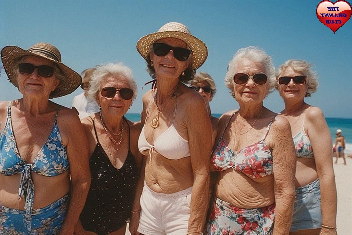 GRANNIES DAY OUT ON THE BEACH