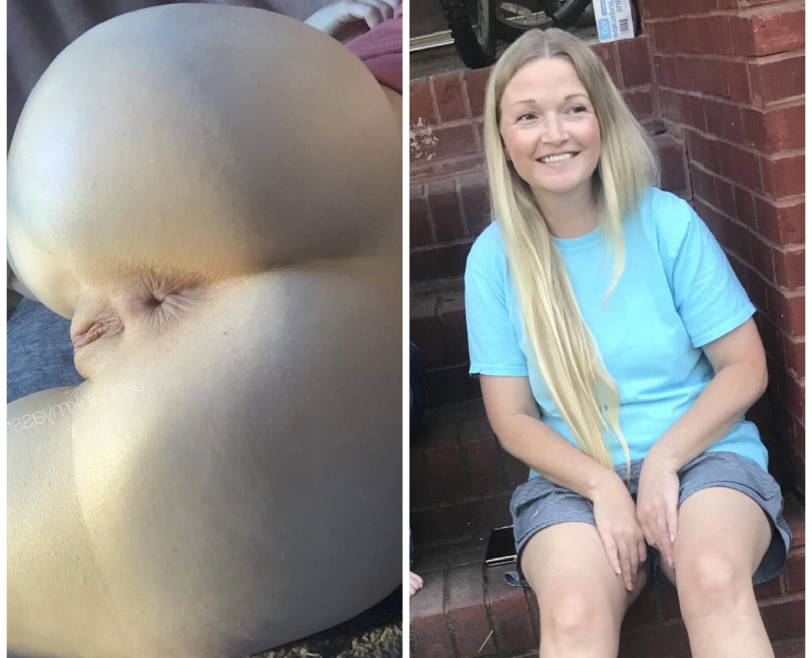 Perfekte blonde Frau Muschi