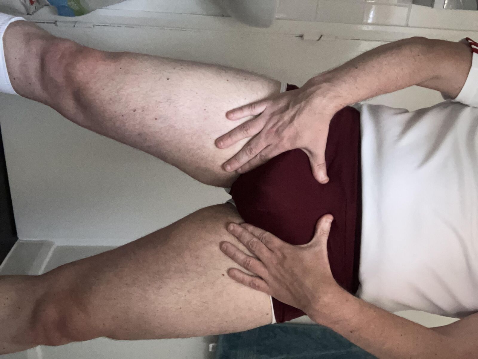 Pantalones cortos y bulto