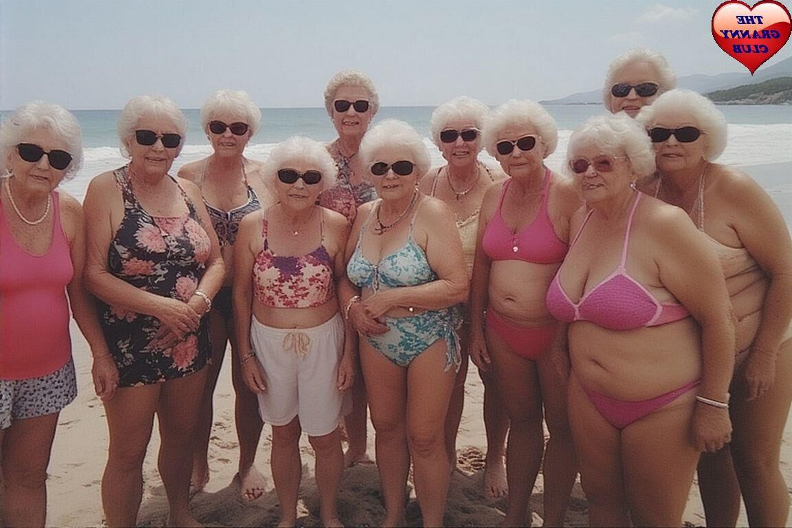 GRANNIES DAY OUT ON THE BEACH