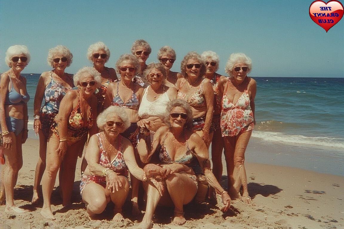 GRANNIES DAY OUT ON THE BEACH