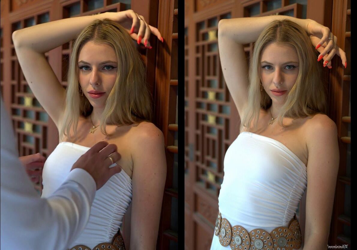 Schöne blonde Titten