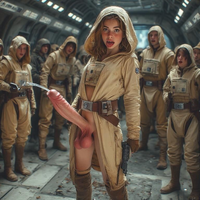 Die Lust Jedi: Dickgirls im Weltraum