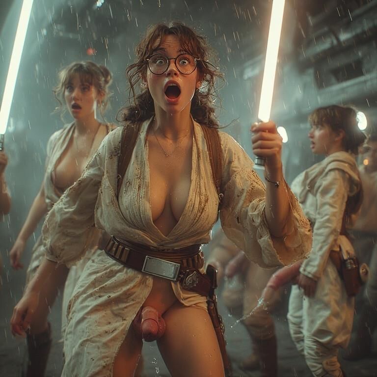 Die Lust Jedi: Dickgirls im Weltraum