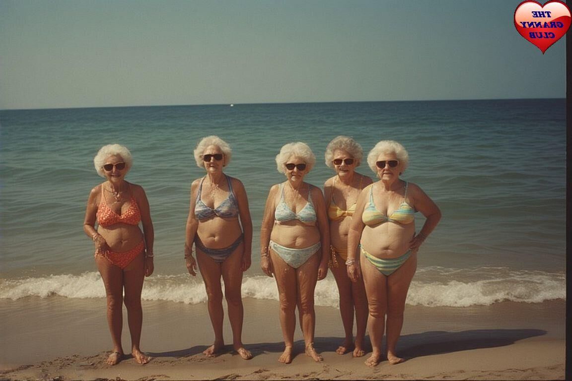 GRANNIES DAY OUT ON THE BEACH