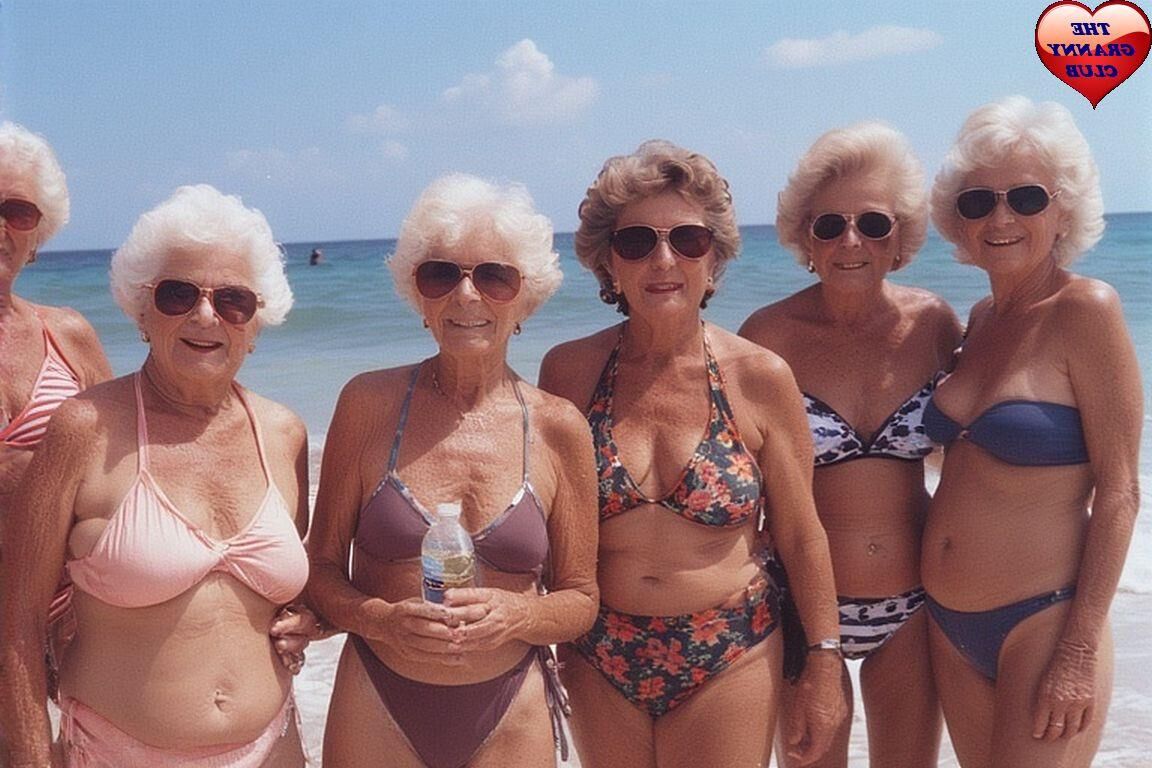 GRANNIES DAY OUT ON THE BEACH