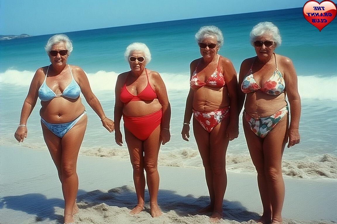 GRANNIES DAY OUT ON THE BEACH