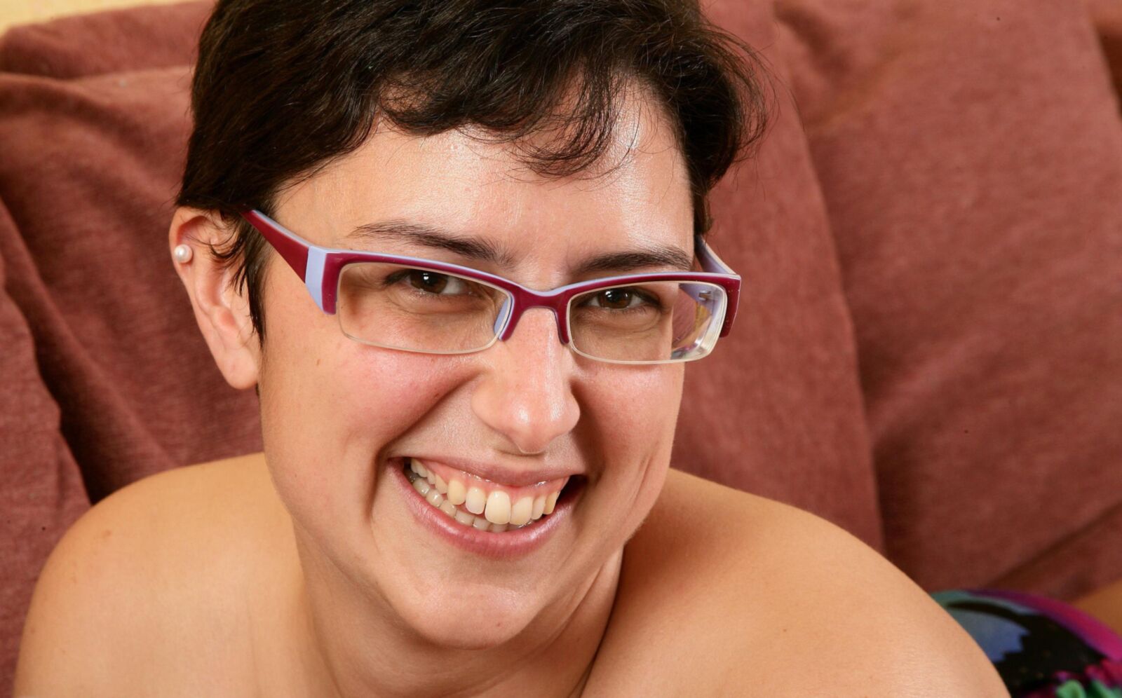 Cora: excitada em seu biquíni