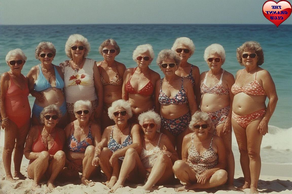 GRANNIES DAY OUT ON THE BEACH