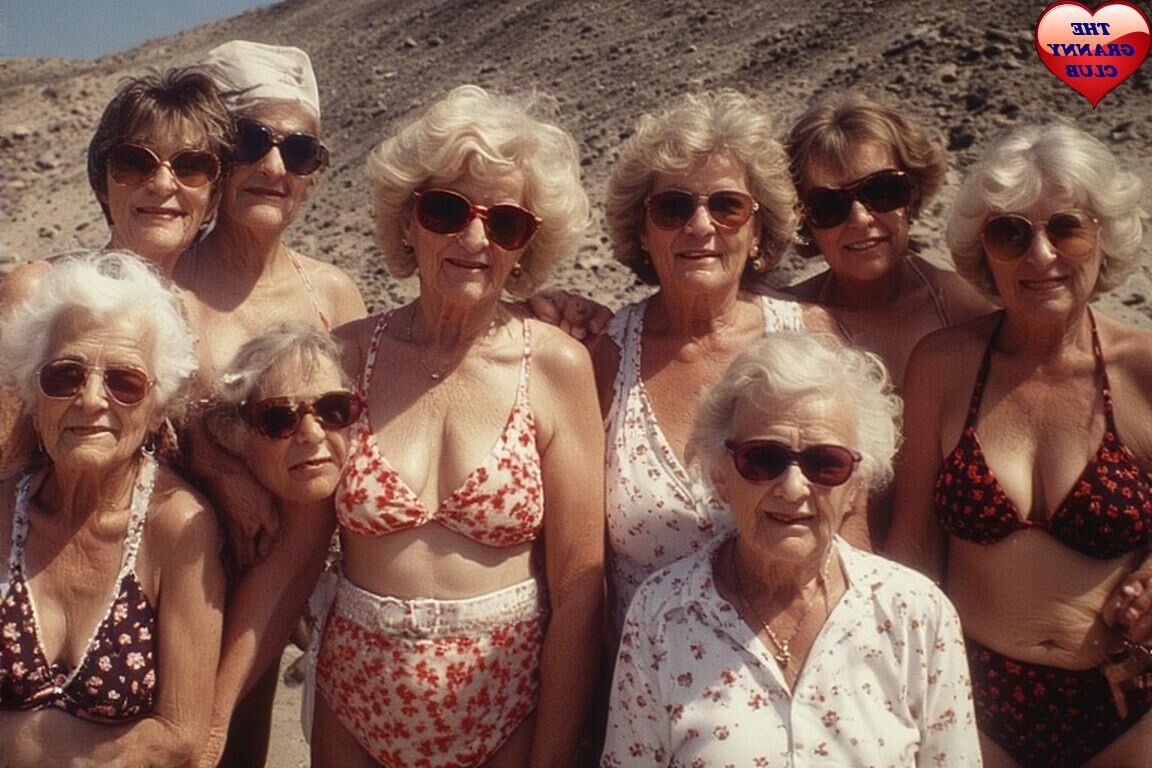 GRANNIES DAY OUT ON THE BEACH