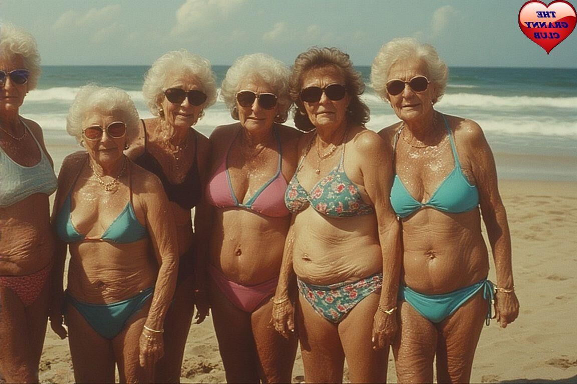 GRANNIES DAY OUT ON THE BEACH