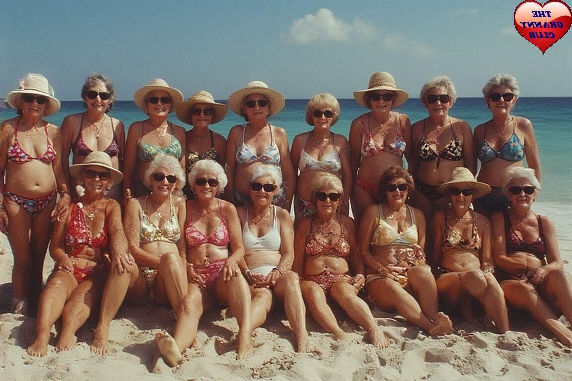 GRANNIES DAY OUT ON THE BEACH