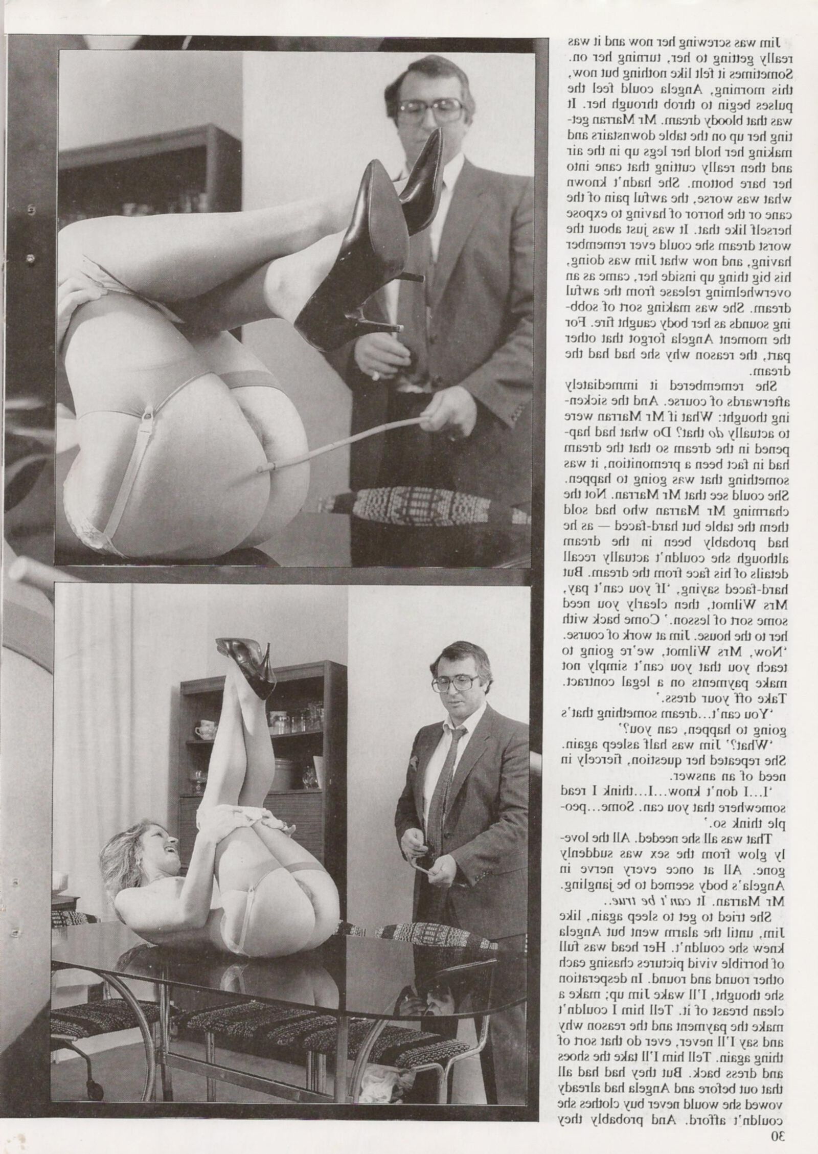 Retro Spanking Blushes Ficting na mesa