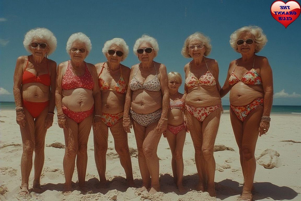 GRANNIES DAY OUT ON THE BEACH