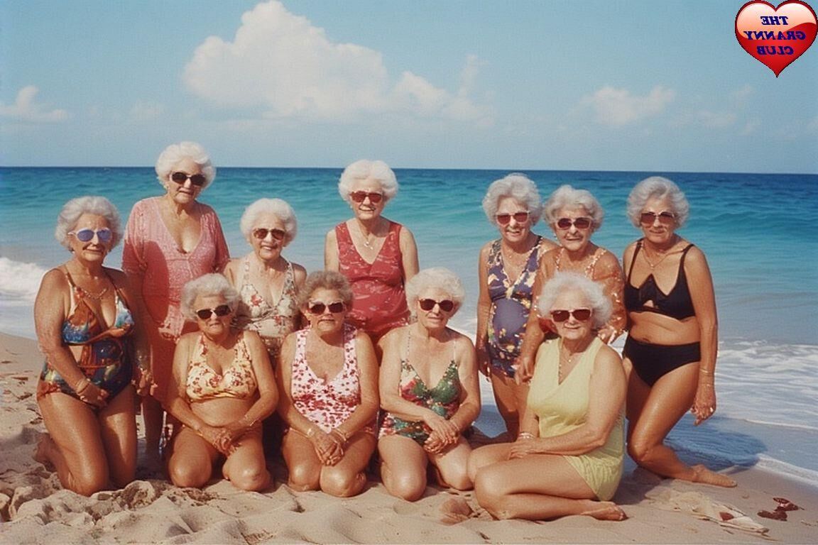 GRANNIES DAY OUT ON THE BEACH
