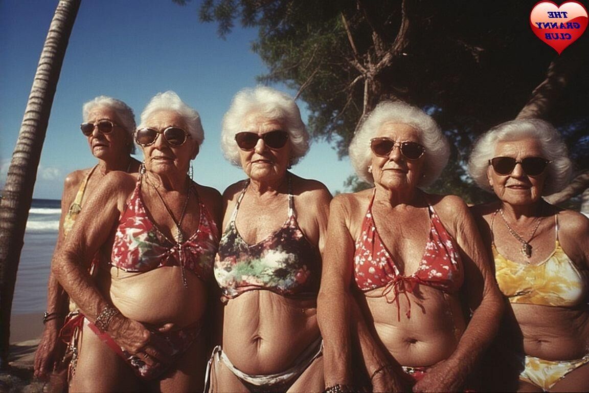 GRANNIES DAY OUT ON THE BEACH