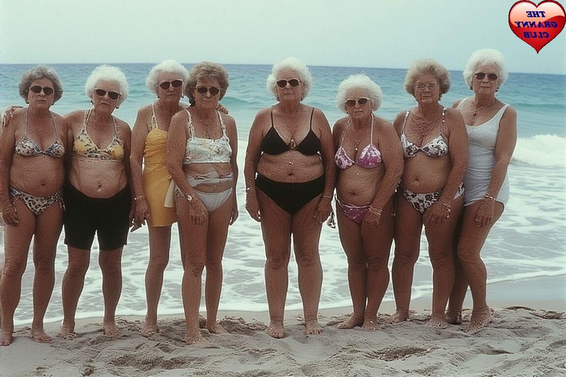 GRANNIES DAY OUT ON THE BEACH
