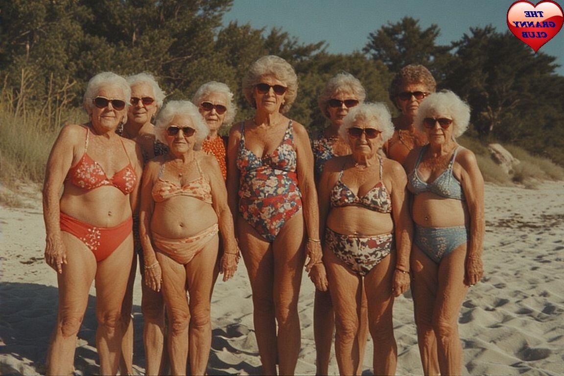 GRANNIES DAY OUT ON THE BEACH